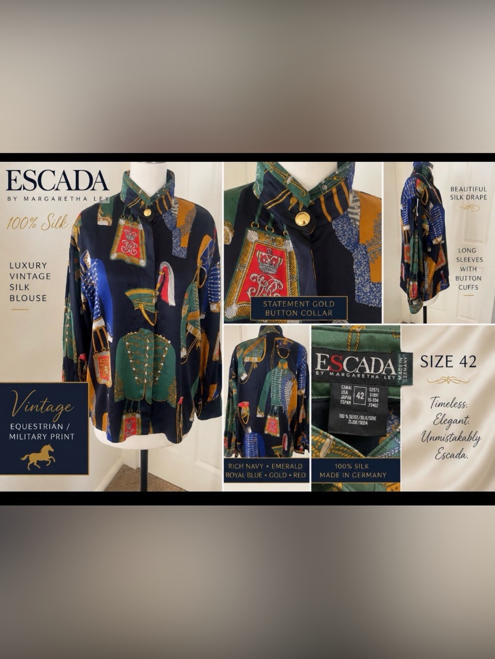 Escada silk blouse without size 42